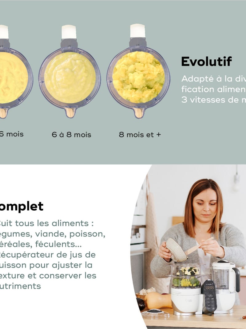 Pack Robot Nutribaby(+) Blanc & 3 babybols 180mL & 2 cuillères 'Babymoov' Blanc - Kiabi