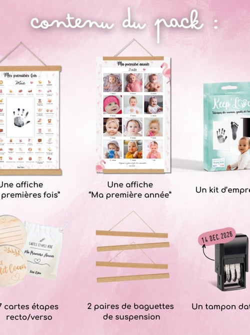 Pack Souvenirs Bébé Complet - My Memories - Flamant - Kiabi
