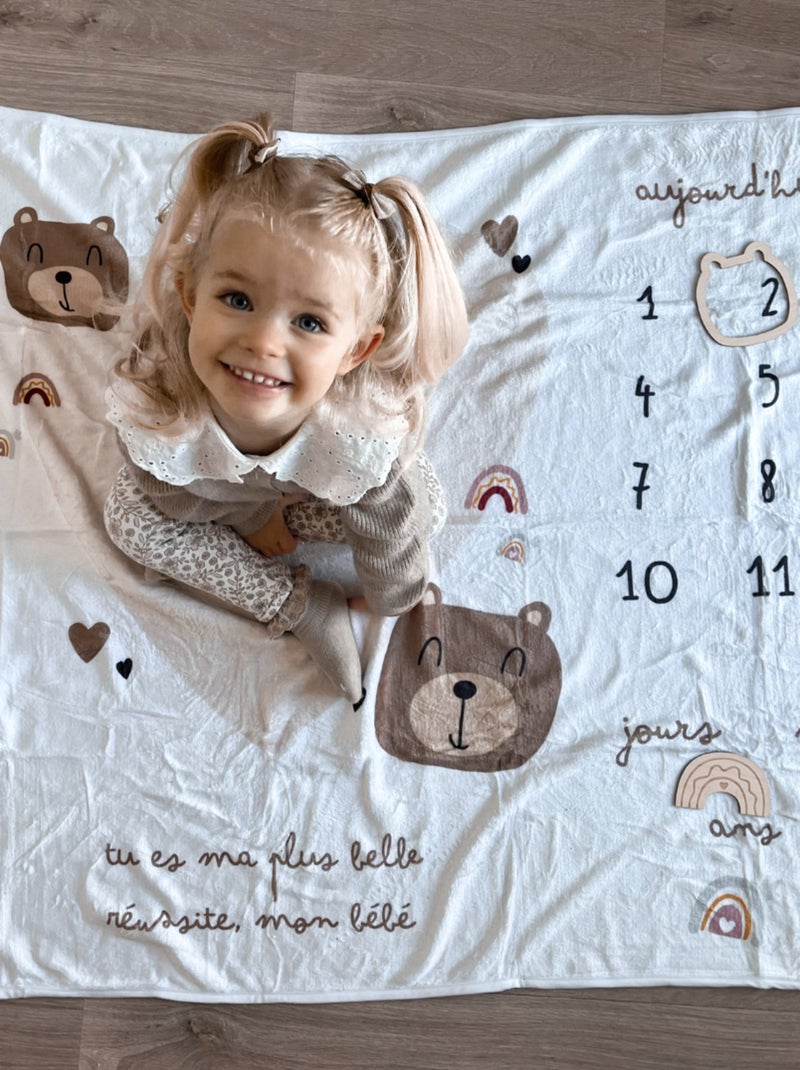 Pack Souvenirs Complet - Couverture Étape + Affiches + Tampon Dateur + Baguettes + Kit Empreintes Blanc Marron - Kiabi