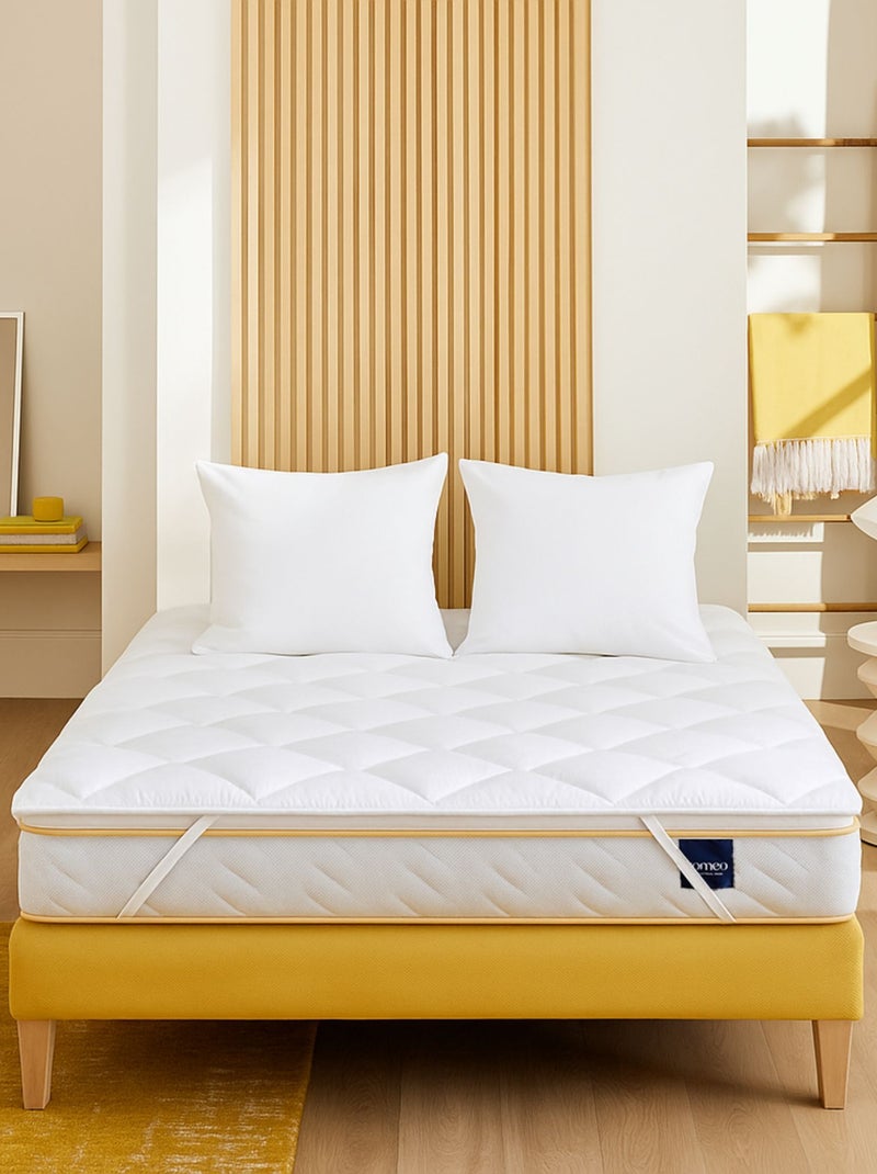 Pack surmatelas ouate Aurore et oreiller Blanc - Kiabi