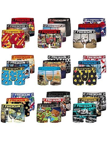 Pack surprise de 12 Boxers microfibre homme Freegun