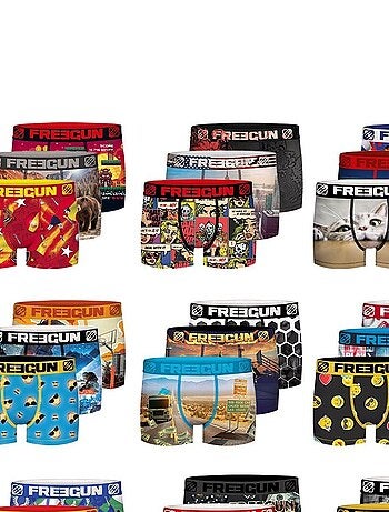 Pack surprise de 12 Boxers microfibre homme Freegun