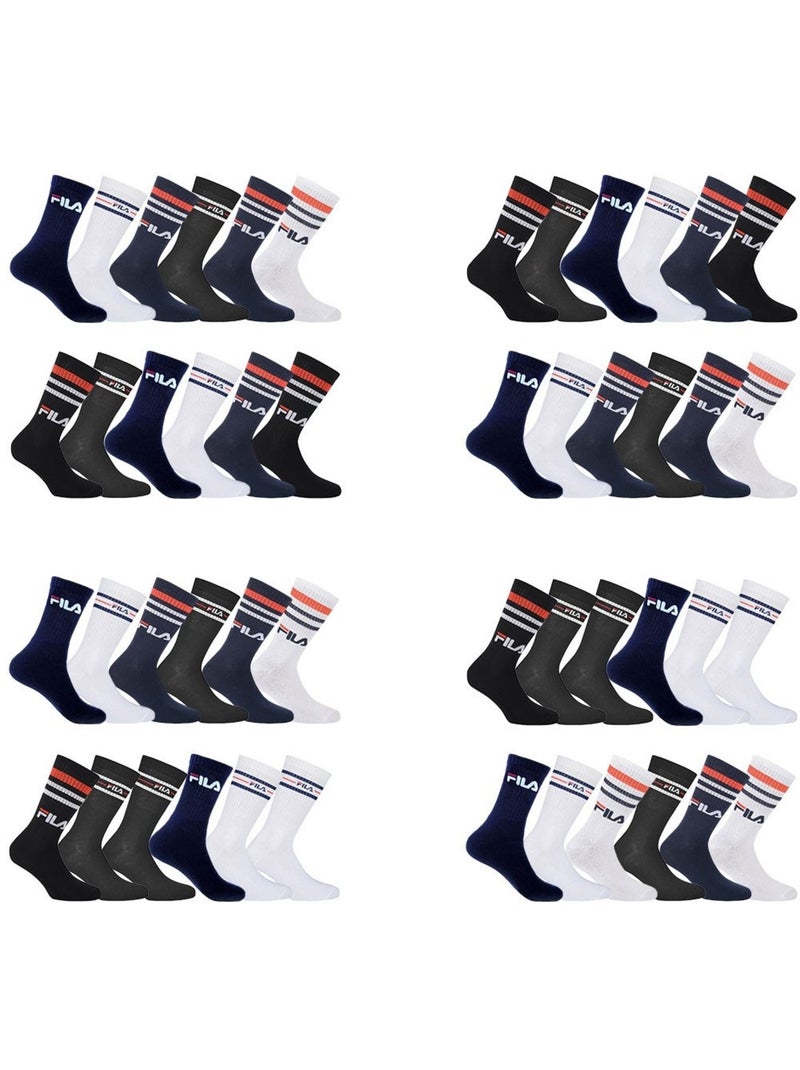 Pack Surprise de 12 Paires de chaussettes tennis Homme Fila Noir - Kiabi