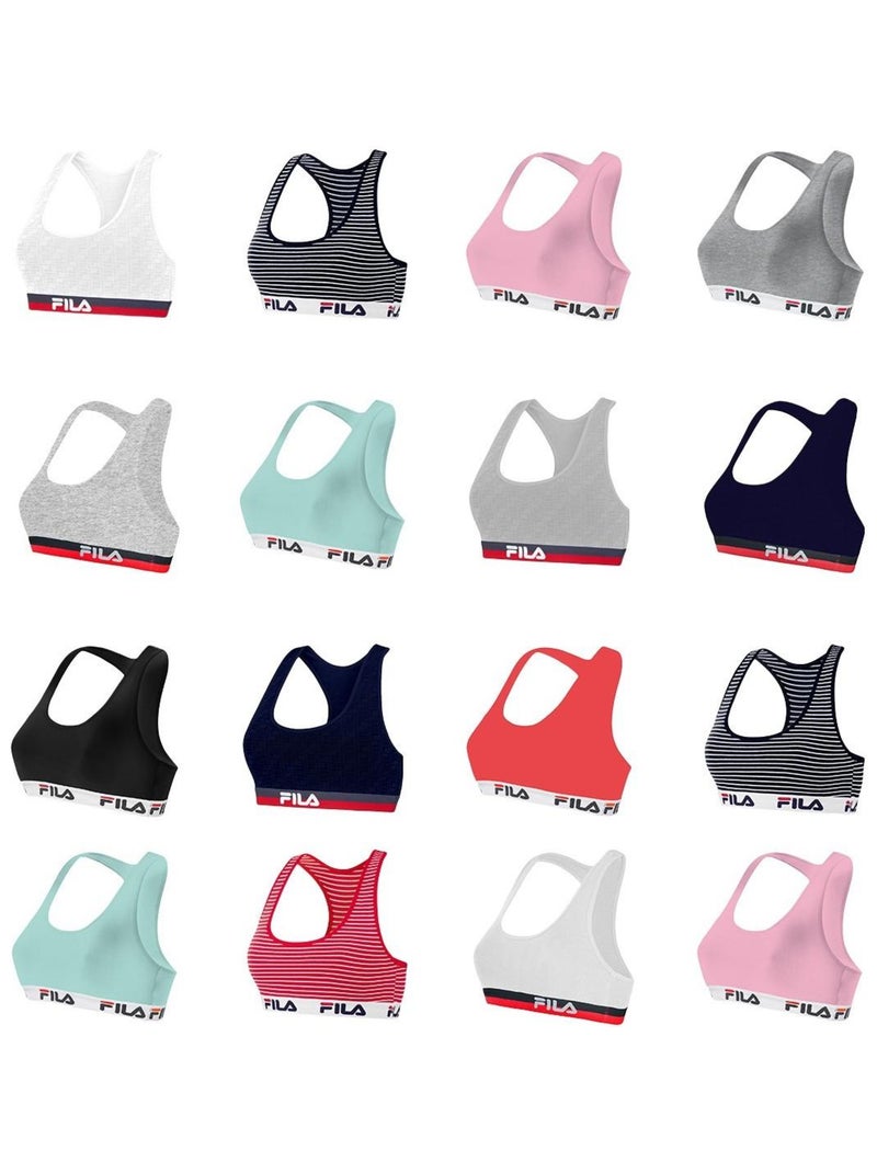 Pack Surprise de 2 Brassières coton femme Fila Noir - Kiabi