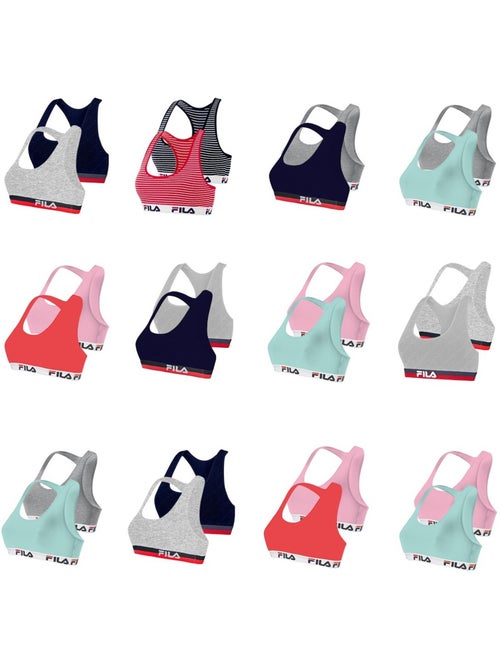 Pack Surprise de 2 Brassières coton femme Fila - Kiabi