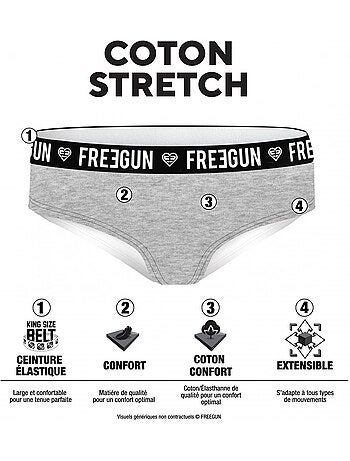 Pack Surprise de 3 Boxers coton femme Freegun