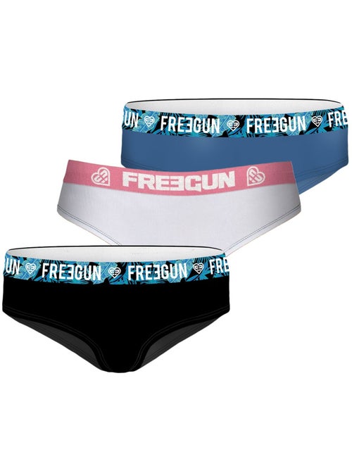 Pack Surprise de 3 Boxers coton fille Freegun - Kiabi
