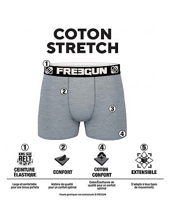 Pack Surprise de 3 Boxers coton homme Freegun