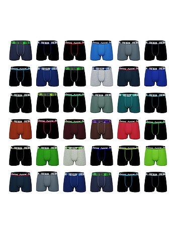 Pack Surprise de 3 Boxers coton homme Freegun
