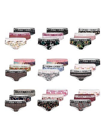 Pack Surprise de 3 Boxers microfibre femme Freegun