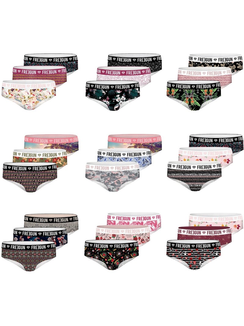 Pack Surprise de 3 Boxers microfibre femme Freegun Noir - Kiabi