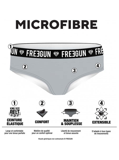 Pack Surprise de 3 Boxers microfibre femme Freegun - Kiabi