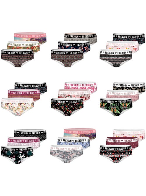 Pack Surprise de 3 Boxers microfibre fille Freegun - Kiabi