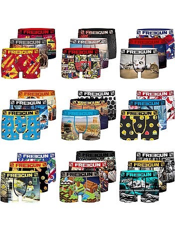 Pack Surprise de 3 Boxers microfibre garçon Freegun