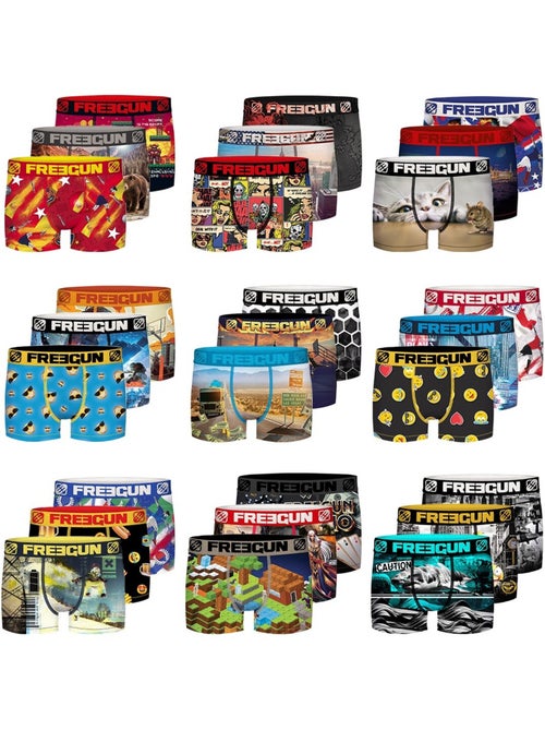 Pack Surprise de 3 Boxers microfibre garçon Freegun - Kiabi