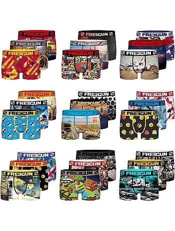 Pack Surprise de 3 Boxers microfibre garçon Freegun