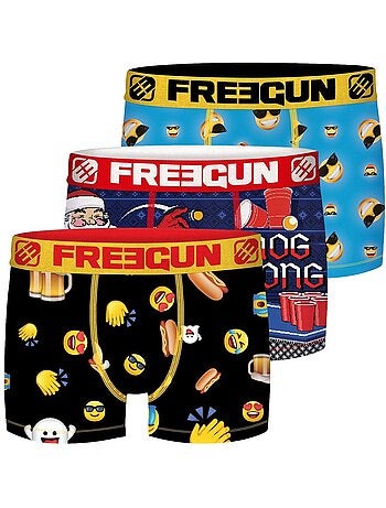 Pack Surprise de 3 Boxers microfibre homme Freegun