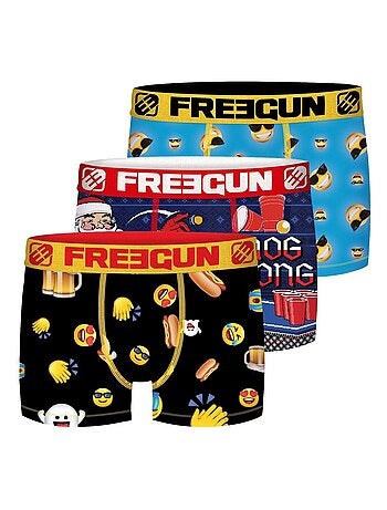 Pack Surprise de 3 Boxers microfibre homme Freegun