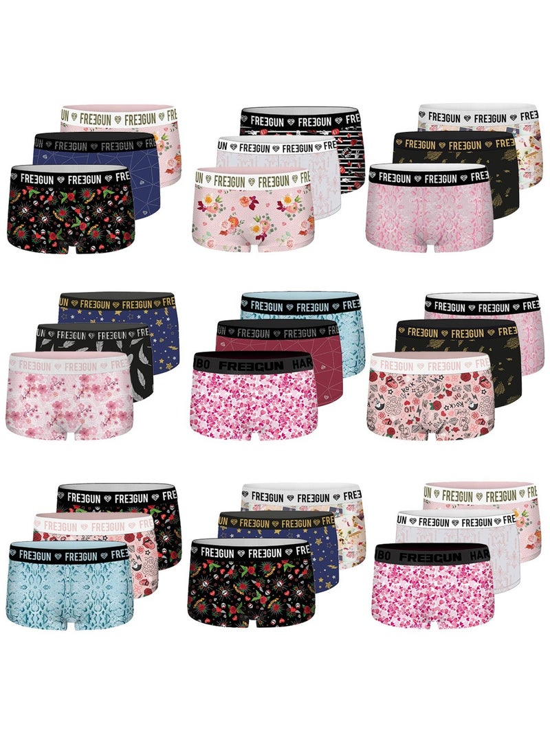 Pack Surprise de 3 Shortys microfibre fille Freegun Noir - Kiabi