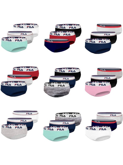 Pack Surprise de 3 Slips coton femme Fila - Kiabi