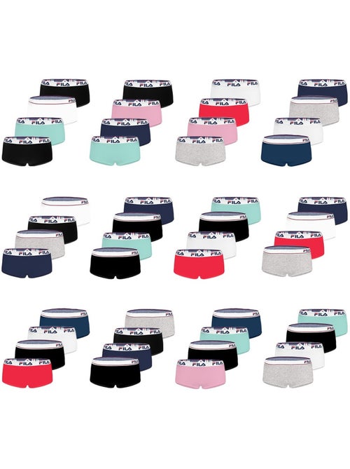 Pack Surprise de 4 Boxers coton femme Fila - Kiabi