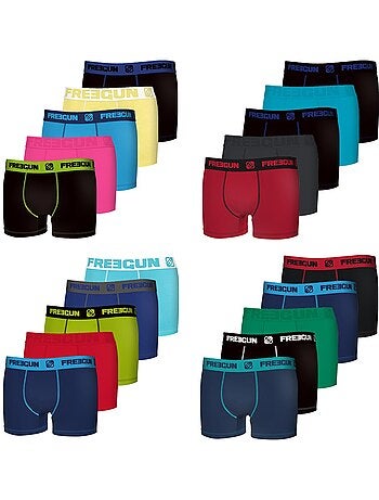 Pack Surprise de 5 Boxers coton garçon Freegun