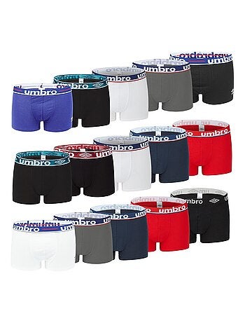 Pack Surprise de 5 Boxers homme 100% Coton Umbro