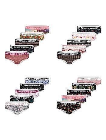 Pack Surprise de 5 Boxers microfibre femme Freegun