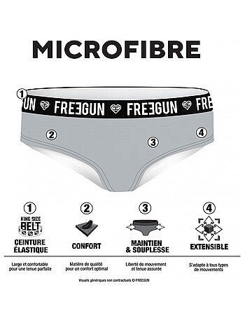 Pack Surprise de 5 Boxers microfibre femme Freegun