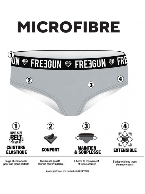 Pack Surprise de 5 Boxers microfibre fille Freegun - Kiabi