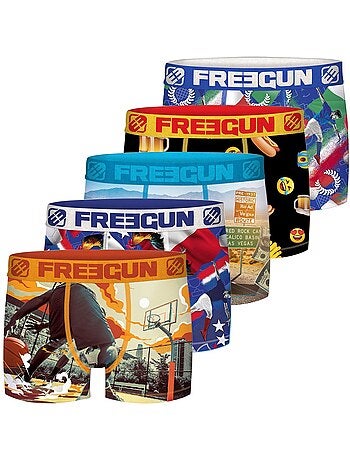 Pack Surprise de 5 Boxers microfibre garçon Freegun