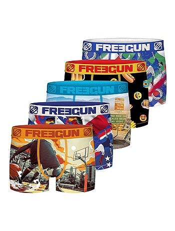 Pack Surprise de 5 Boxers microfibre garçon Freegun