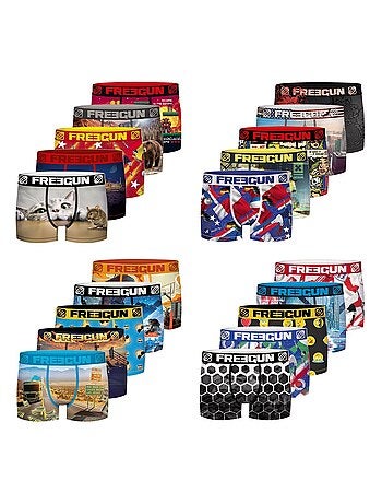 Pack Surprise de 5 Boxers microfibre garçon Freegun
