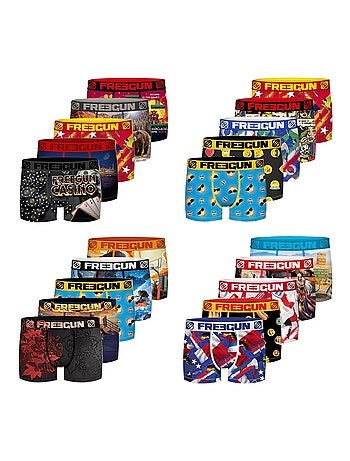 Pack Surprise de 5 Boxers microfibre homme Freegun