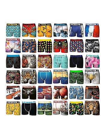 Pack Surprise de 5 Boxers microfibre homme Freegun