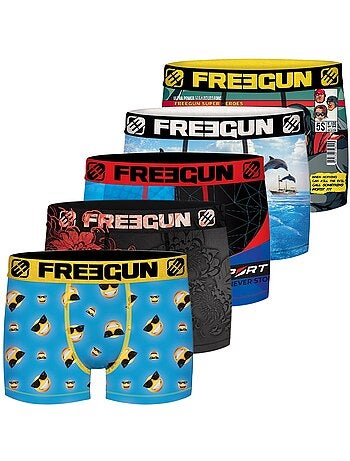 Pack Surprise de 5 Boxers microfibre homme Freegun