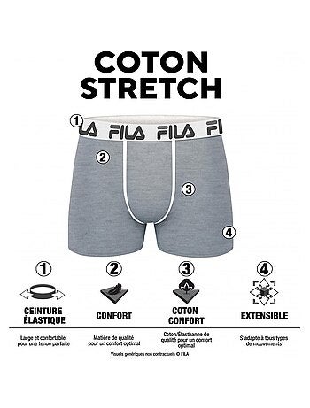 Pack Surprise de 6 Boxers coton homme Fila