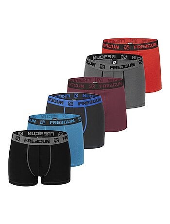 Pack Surprise de 6 Boxers coton homme Freegun