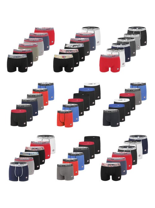 Pack Surprise de 6 Boxers coton homme Serge Blanco - Kiabi