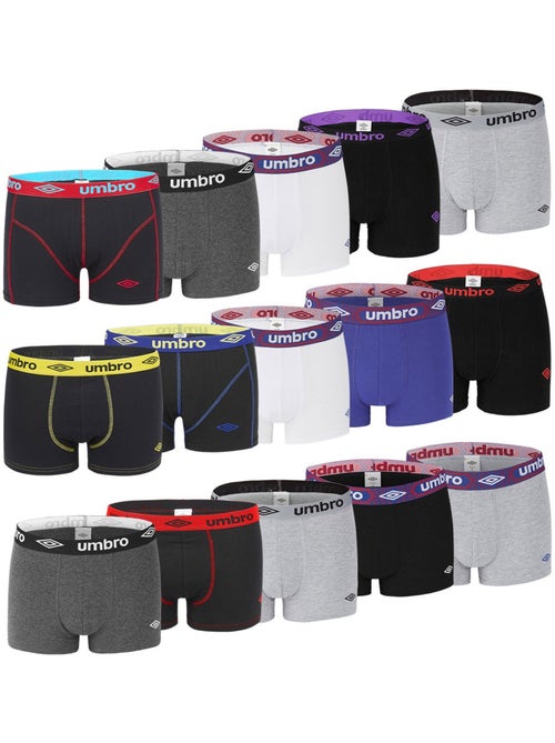 Pack Surprise de 6 Boxers coton homme Umbro - Kiabi