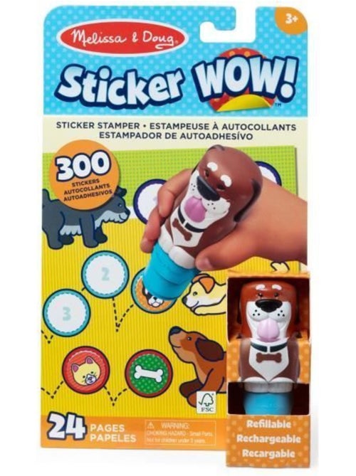 Pack tampon d'autocollants + bloc d'activités + tampon - dès 3 ans - melissa & doug - Kiabi