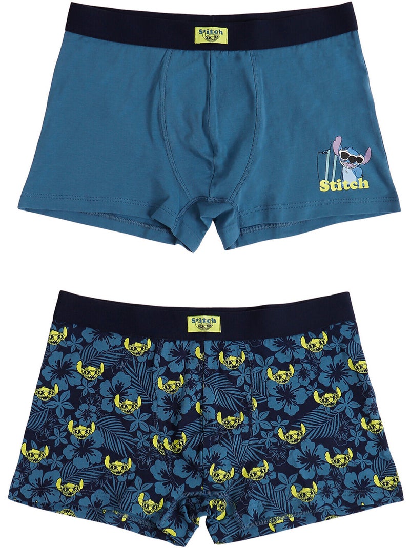 Pack x2 boxers Lilo Et Stitch Disney Bleu - Kiabi