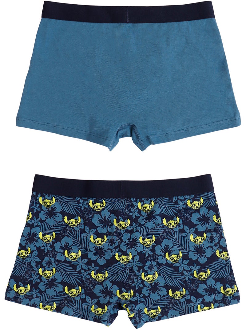 Pack x2 boxers Lilo Et Stitch Disney Bleu - Kiabi
