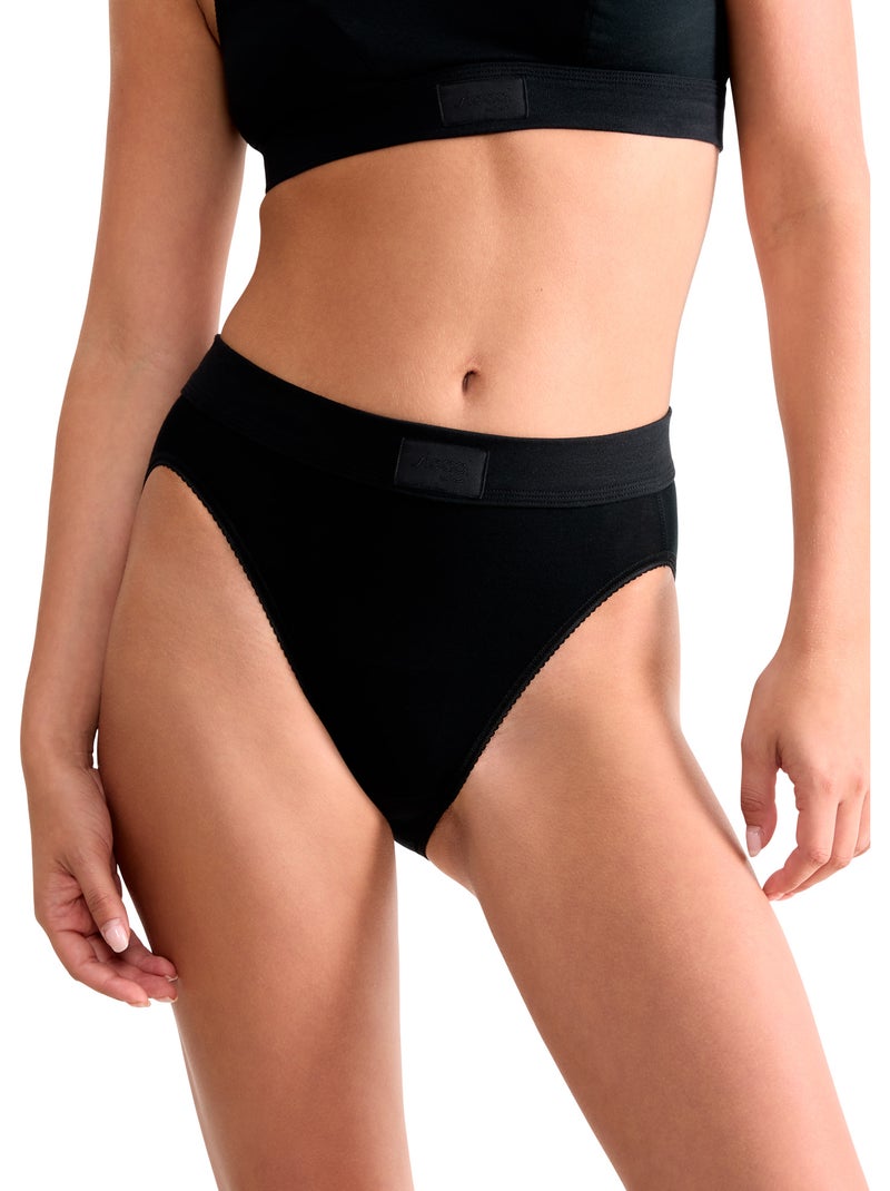 Pack x2 culottes slips taï double comfort Noir - Kiabi