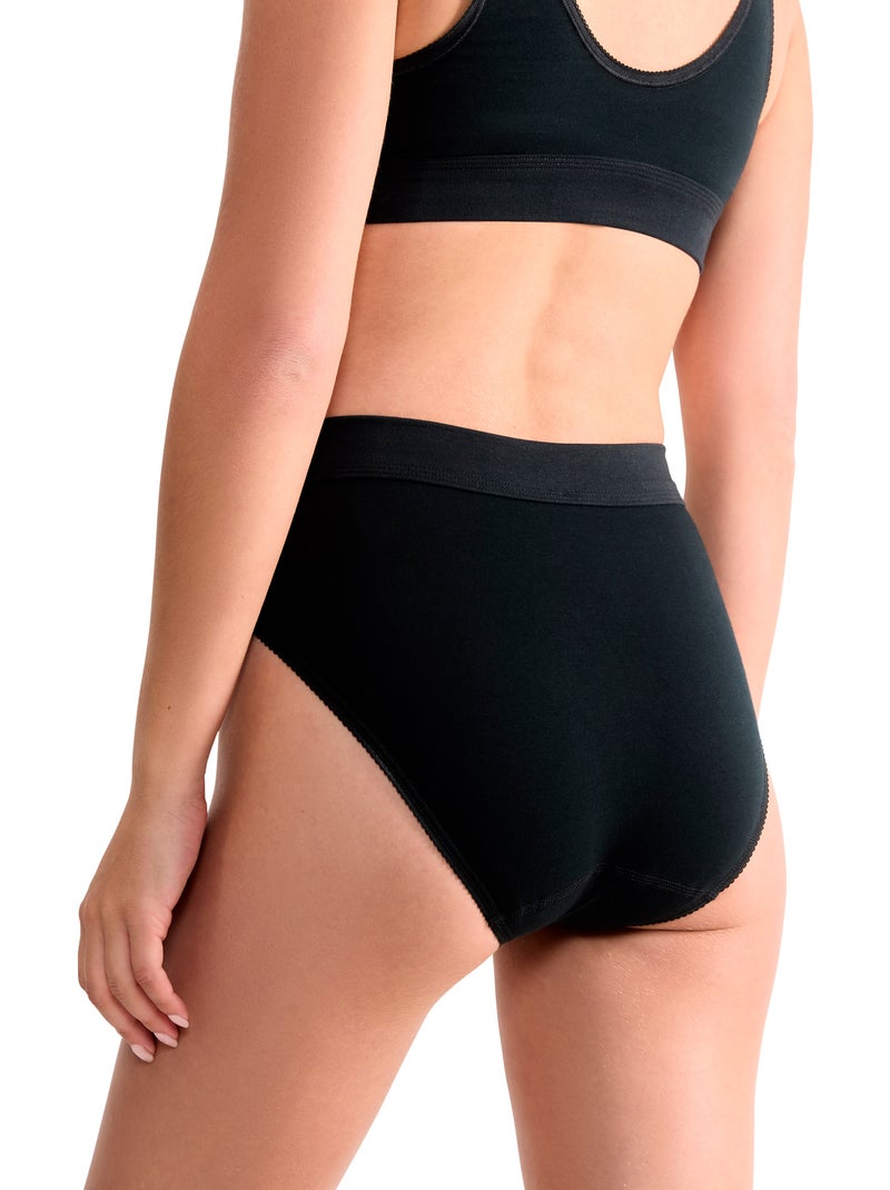 Pack x2 culottes slips taï double comfort Noir - Kiabi