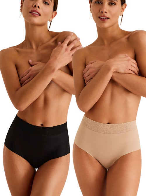 Pack x2 culottes taille haute ESSENTIAL - Kiabi