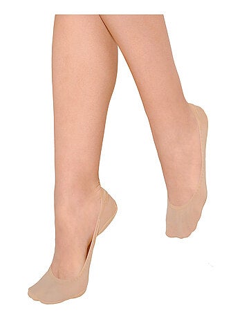 Pack x2 paires ballerines protège-pieds Invisible peau
