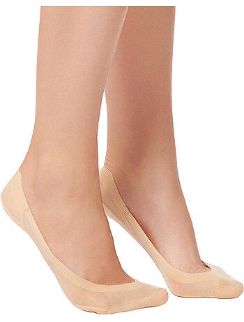 Pack x2 paires ballerines protège-pieds Invisible peau