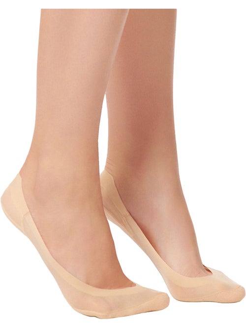 Pack x2 paires ballerines protège-pieds Invisible peau - Kiabi