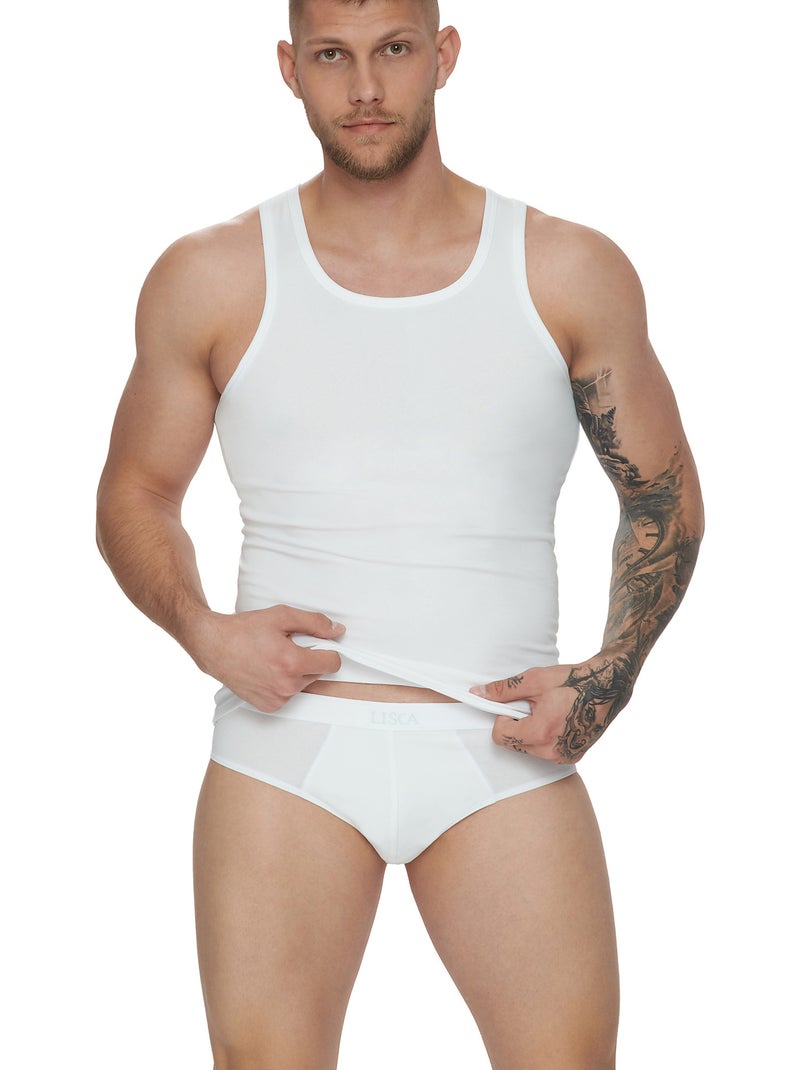 Pack x2 slips Hermes Blanc - Kiabi
